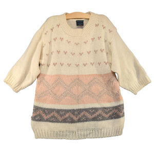 Yoido Club Womens Tunic Sweater Cream M 3/4 Sleev… - image 1